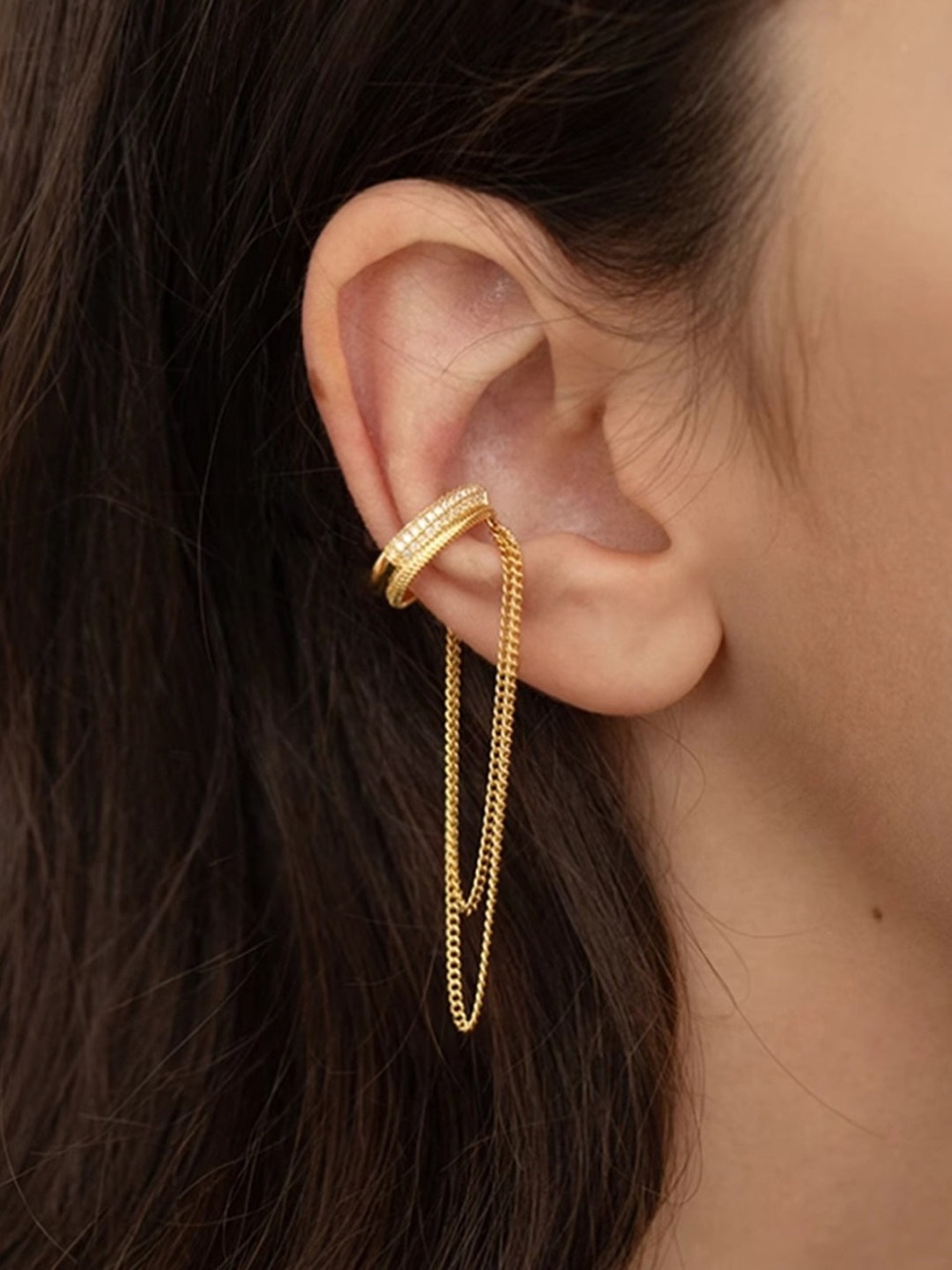 Commense Tassel Single Ear Bone Clip